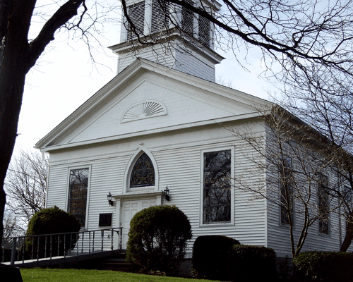 Front of church